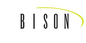 The Bison Designs brand logo is seen in black font.