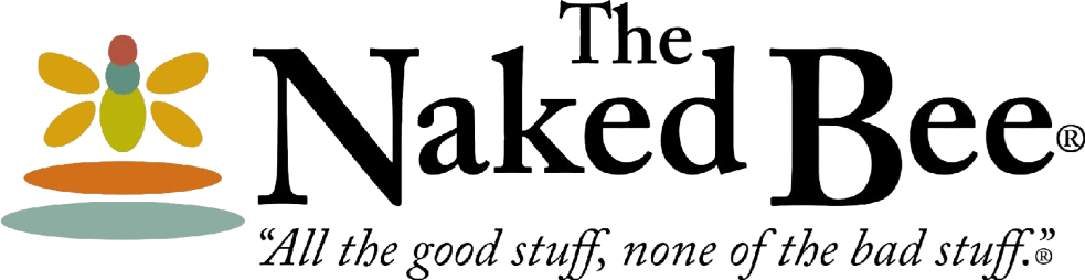 The Naked Bee brand logo is seen in black font.